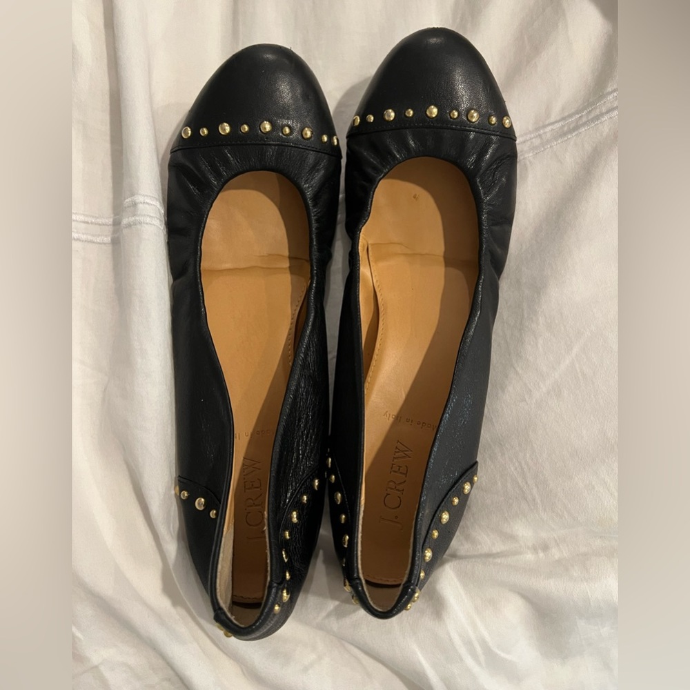Black j.crew flats size 10 women’s.